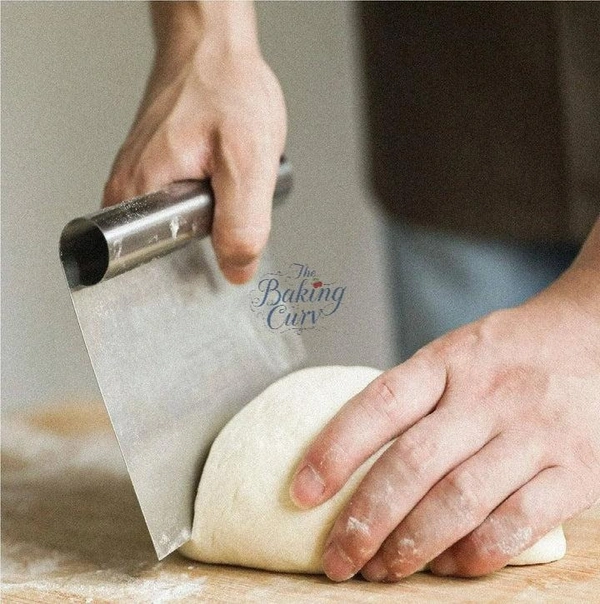 "Stainless Steel Dough Scraper – 8.3 Inch Multipurpose Bench Scraper for Baking & Chopping"