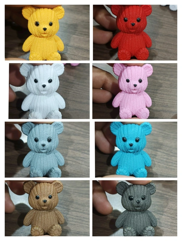 The Baking Curv Teddy Bear Cake Topper Set – 8 Cute Figurines for Birthday & Baby Shower Cakes