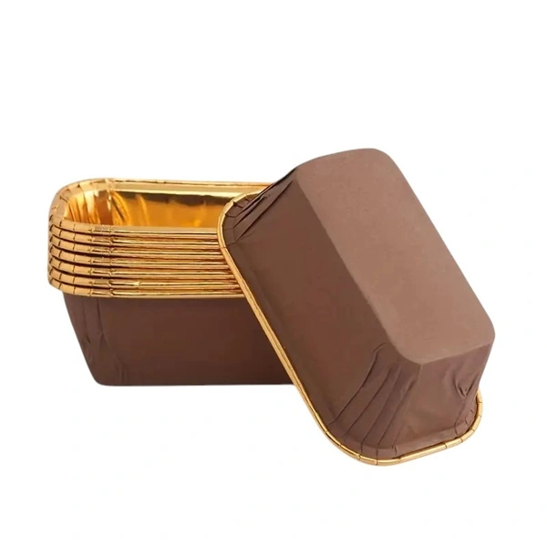 Bar Cake Mould 100 gm with Lid  - Woody Brown