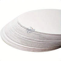 The Baking Curv Reusable Round MDF Cake Base – Ideal for Professional Cake Presentation - 8 Inch, White, Pack of 10