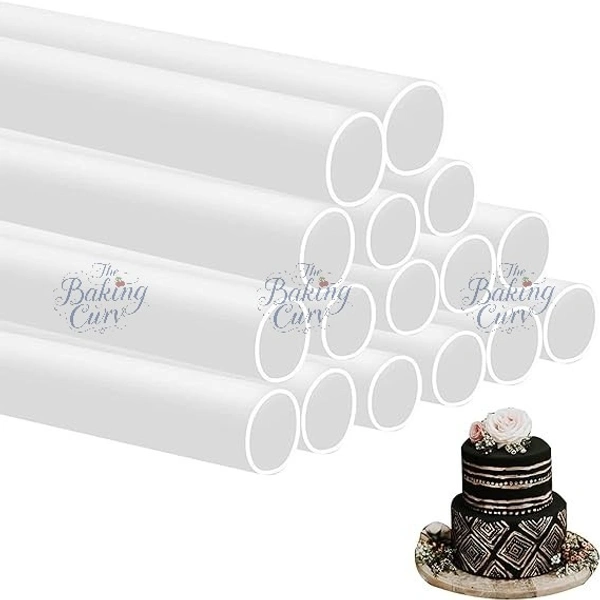The Baking Curv  8Pcs Plastic Cake Dowels Rods for Tiered Cake Construction, 30CM*1CM