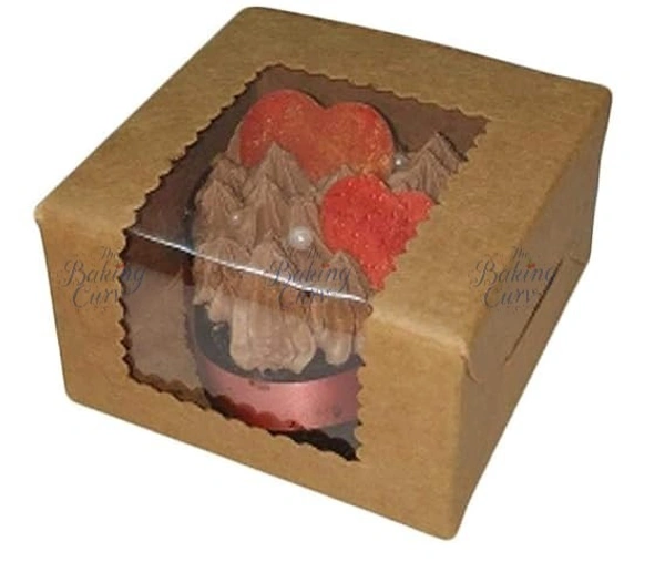 The Baking Curv Kraft 1 Brownie Box Brown  - Pack of 10