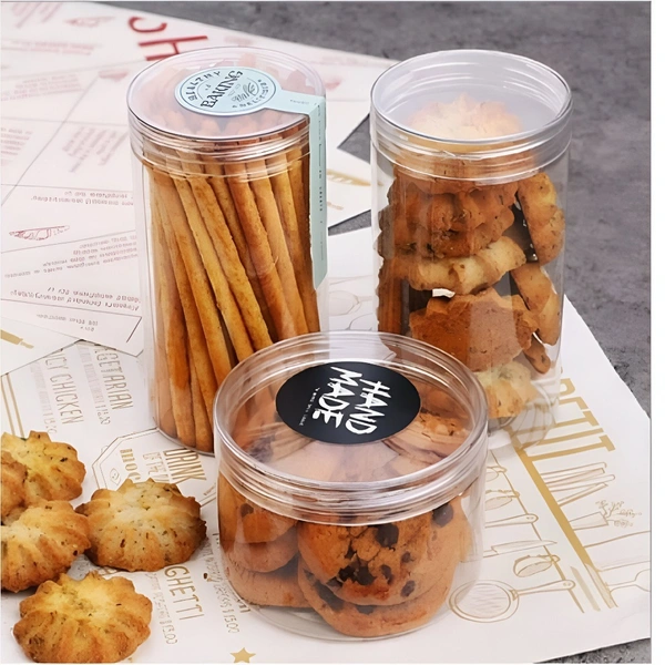 The Baking Curv Transparent Square Pet Jar 2.5" Dia 2 inch height (200ml)