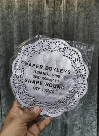 Paper Doilies | Round Placemats | Decorative Accessories | Disposable Paper Mats Silver Round (Pack of 100) - 5.5 Inch