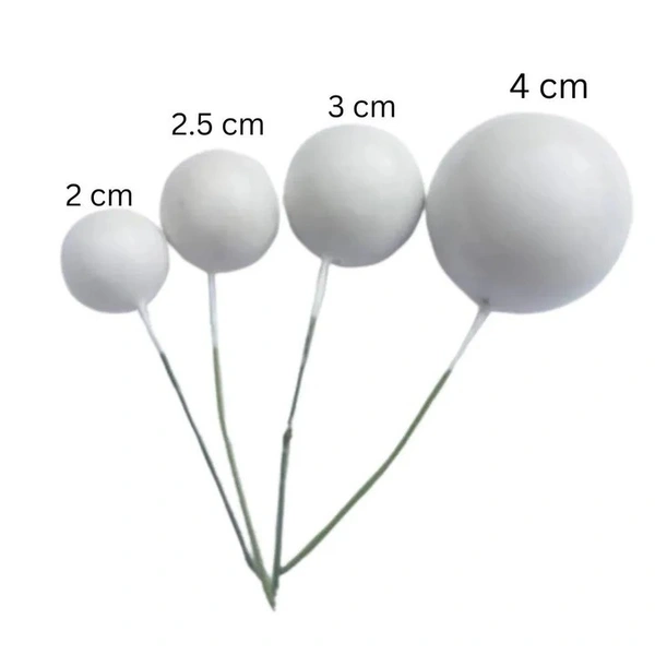 Faux Ball White – Decorative Balls for Cakes, Crafts & Festive Decor
