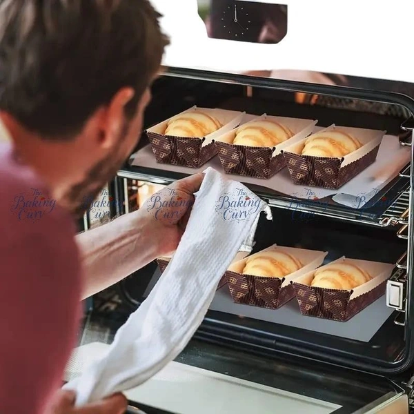 Direct Baking Paper Bar – Oven-Safe, Greaseproof, Disposable Bar Cake Mold | The Baking Curv - Pack Of 10