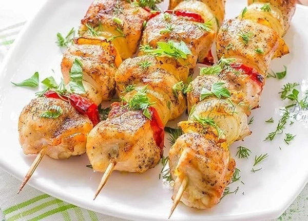 The Baking Curv (10 inches) Natural Bamboo Wooden Skewer Satay Sticks /BBQ Sticks for Kebab Chicken Paneer Tikka Fruits Salad for Barbecue and Grilling  - 10 Inch