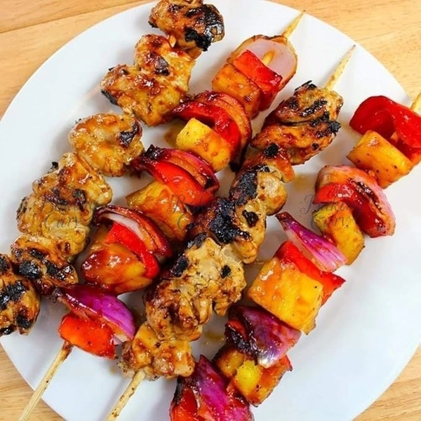 The Baking Curv (10 inches) Natural Bamboo Wooden Skewer Satay Sticks /BBQ Sticks for Kebab Chicken Paneer Tikka Fruits Salad for Barbecue and Grilling  - 10 Inch