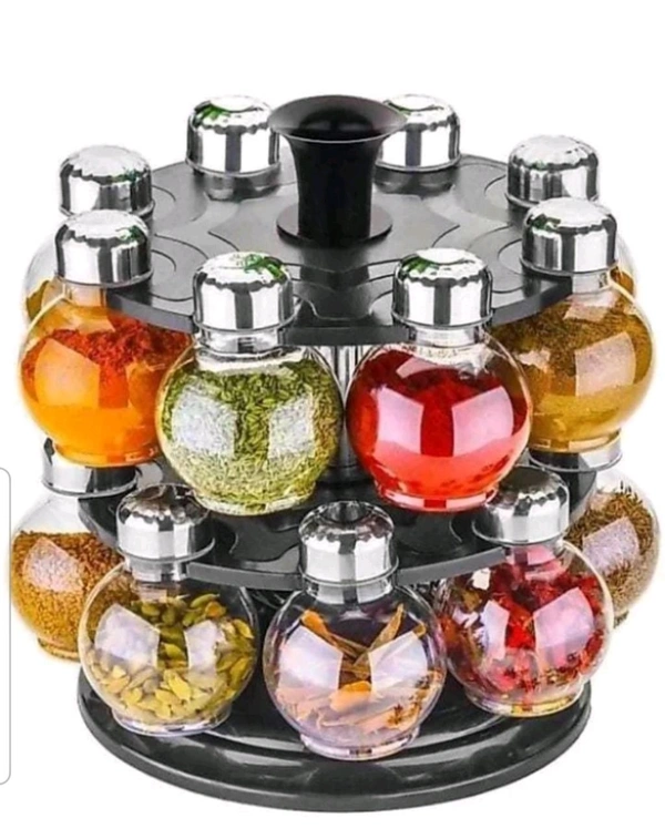 360' rotating Spice Rack .masala Conyainer 1Pice Plastic