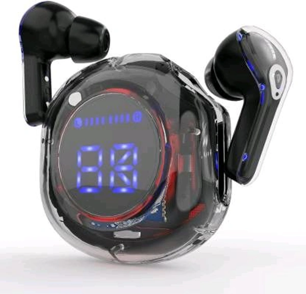 Aroma NB121 Almaty Upto 40H Playtime* Fast Charging With Digital Display Earbuds Bluetooth  (Glass Black, In the E