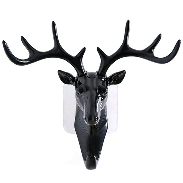 Deer Head Self Adhesive Wall Door - White
