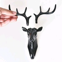 Deer Head Self Adhesive Wall Door - White