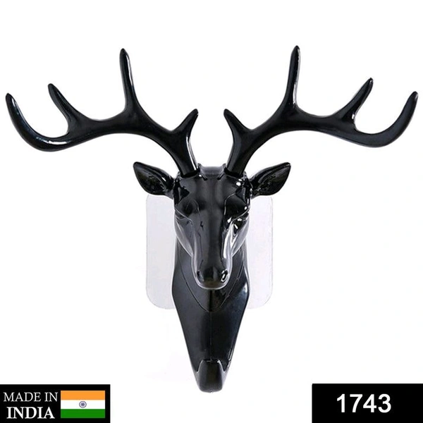 Deer Head Self Adhesive Wall Door - Gray