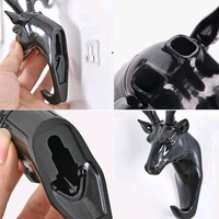 Deer Head Self Adhesive Wall Door - Gray
