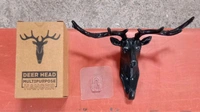 Deer Head Self Adhesive Wall Door - Gray