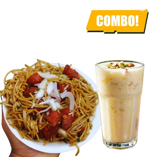 LightBite Gobi Noodles & Standard Lassi