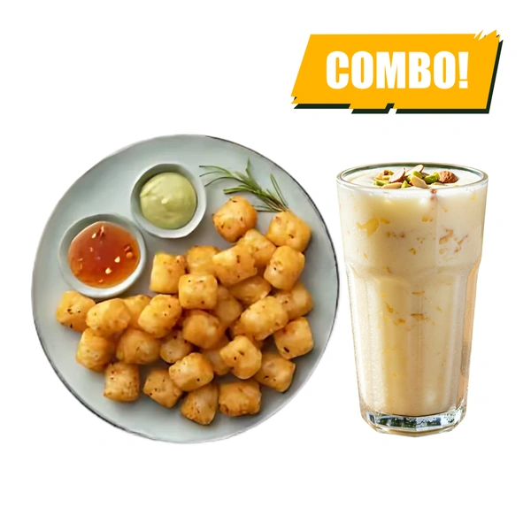 LightBite Potato shots & Standard Lassi