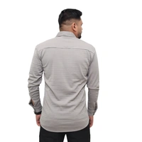 Look Me Apparel Men Solid Grey Formal Shirt | Full Sleeve | Smart Fit - L, Grey