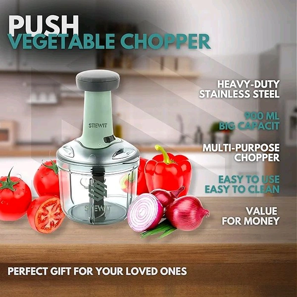 800ML Manually Handy Chopper Mixer Cut For Vegetable, Onion, Salad, Tomato Crush Chopper 
Name: 800ML Manually Handy Chopper Mixer Cut For Vegetable, Onion, Salad, Tomato Crush Chopper 
Product Breadth: 6 Cm
Product Height: 8 Cm
Product Length: 8 Cm
Net Quantity (N): Pack Of 1
800ML Manually Handy Chopper Mixer Cut For Vegetable, Onion, Salad, Tomato Crush Chopper