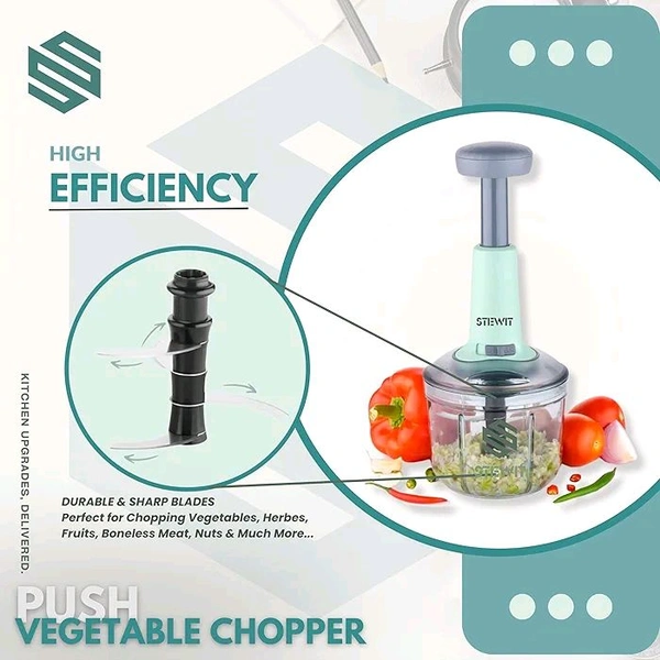 800ML Manually Handy Chopper Mixer Cut For Vegetable, Onion, Salad, Tomato Crush Chopper 
Name: 800ML Manually Handy Chopper Mixer Cut For Vegetable, Onion, Salad, Tomato Crush Chopper 
Product Breadth: 6 Cm
Product Height: 8 Cm
Product Length: 8 Cm
Net Quantity (N): Pack Of 1
800ML Manually Handy Chopper Mixer Cut For Vegetable, Onion, Salad, Tomato Crush Chopper