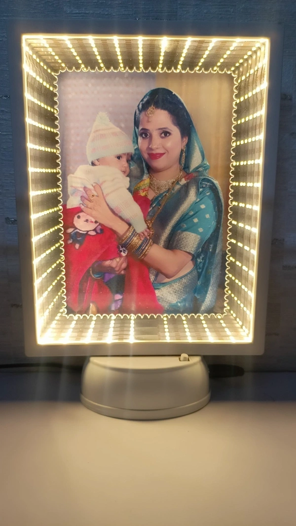Mehra Gift House Rectangular shape magic mirror photo frame