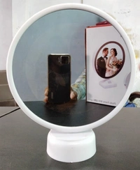 Mehra Gift House Circle shape magic mirror photo frame