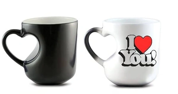 Mehra Gift House Heart Handle Magic Mug