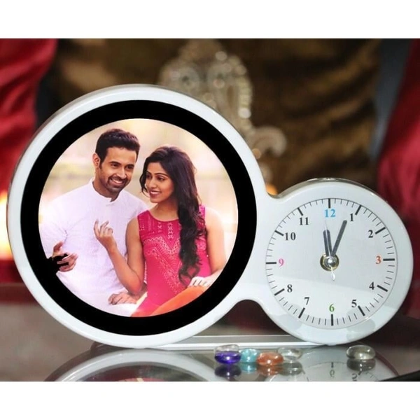 Mehra Gift House Round Magic Mirror with Clock