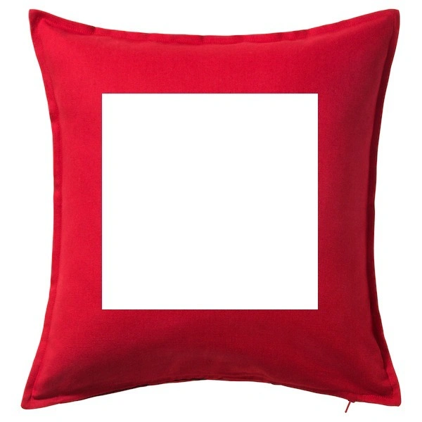 Mehra Gift House PERSONALIZED SQUARE RED & BLACK PHOTO CUSHION