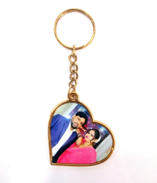 Mehra Gift House Customized Golden Key Chain in different Shapes