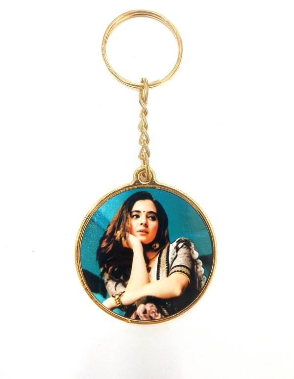 Mehra Gift House Customized Golden Key Chain in different Shapes