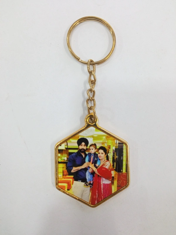 Mehra Gift House Customized Golden Key Chain in different Shapes