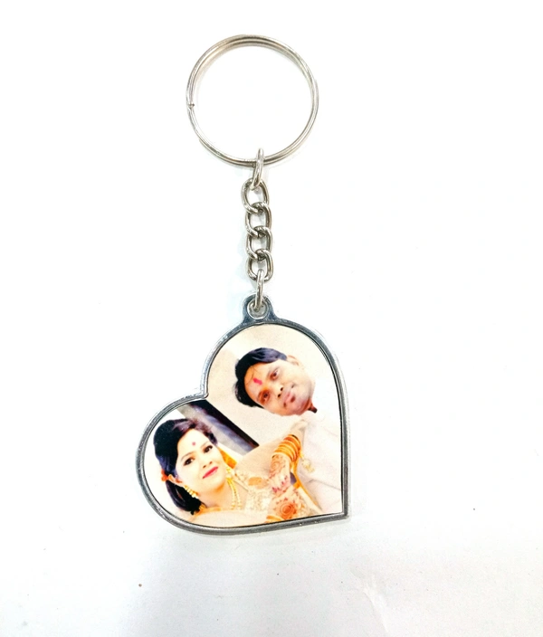 Mehra Gift House Customized Silver Key Chain in Different Sheps