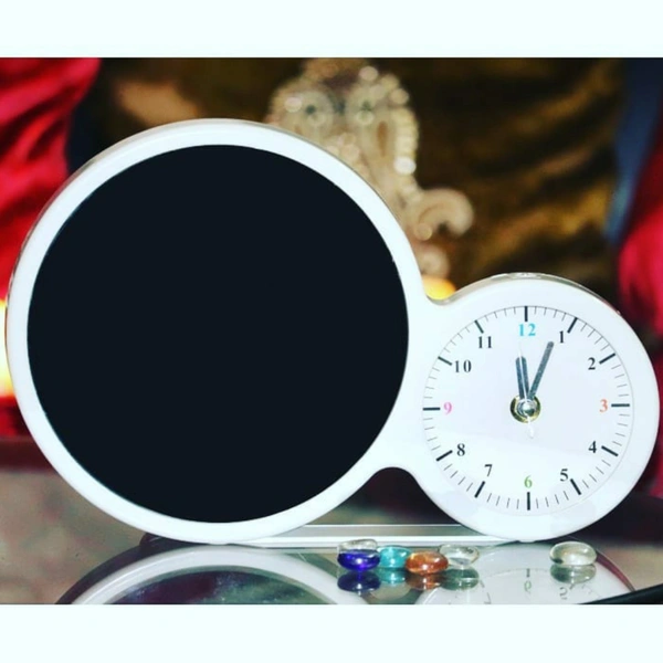 Mehra Gift House Round Magic Mirror with Clock