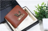 Mehra Gift House Personalized Men's wallet With Name & Charms