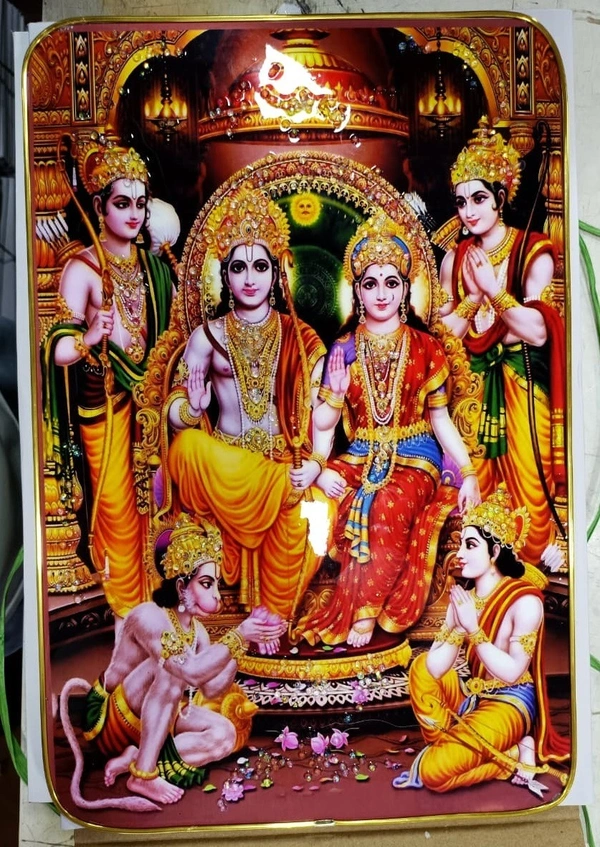 Mehra Gift House Gods & sceneres for wall decor crystal with golden border photo frame for home Resin Painting 12 inch x 18 inch