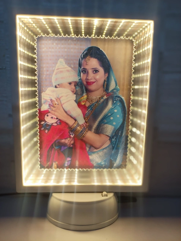 Mehra Gift House Rectangular shape magic mirror photo frame