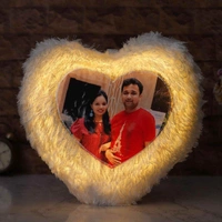 Mehra Gift House Customized LED Cushion with Filler Square Shape & Heart Shape