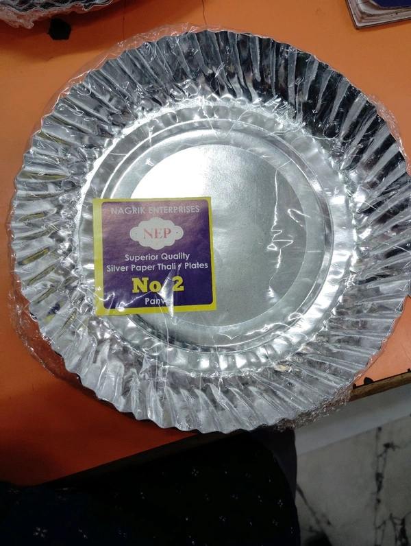 2no Silver Plate (Snack Plate) 25pics/pkt
