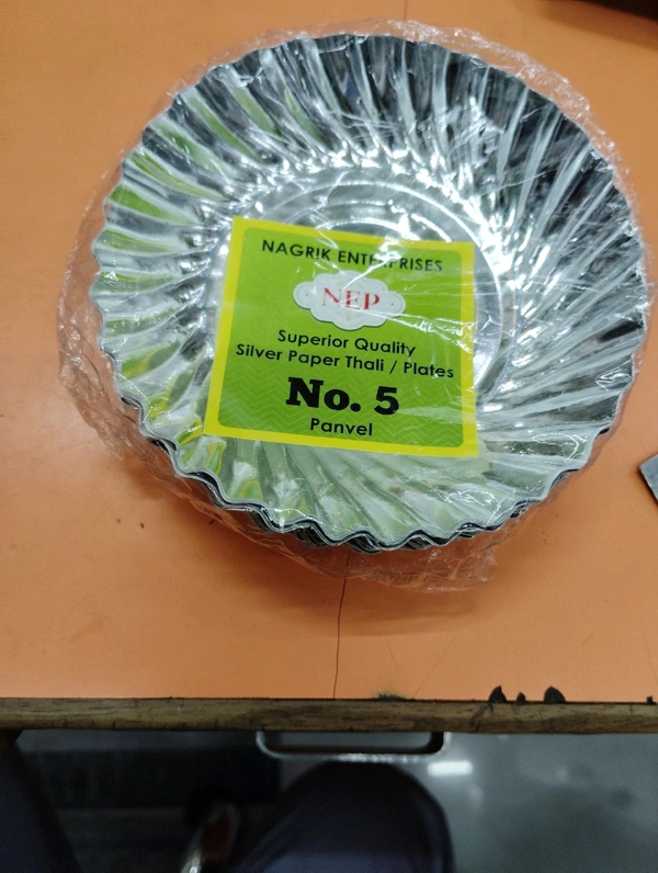 5no Silver Plate (Snacks Plate) 25pics/pkt