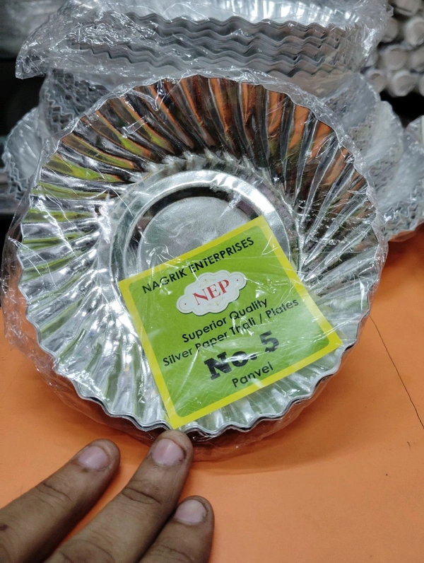 5no Silver Plate (Snacks Plate) 25pics/pkt
