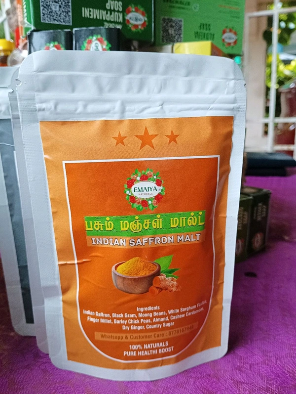 EMAIYA NATURALS  PASUM MANCHAL MALT - Gold, H 9.00xw 4.5 Inches, 100g