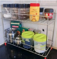 Smart Home Multiple Purpose No Waist Your Storage And The Work Of Multy perpose Stainless Still 2 Layer Storage Rganised Rake For Kitchen Holder Kitchen Rake  - Alto, steel To Layer l