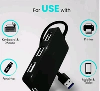 PRODOT 4 IN ONE COMBO PACK WHITH KEYBOARD AND RGB MOUSE USB 3.0 TYPE C OTG  - Black