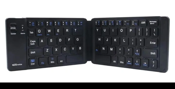 FOLDABLE POCKET KEYBOARD AND EASY CARRY YOUR POCKET AND BLUTHOOTH CHARGABBLE KEYBOARD IOS AND ANDROID For Easy Use  - Black
