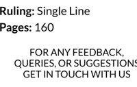 Single Line Note Book  - Blue
