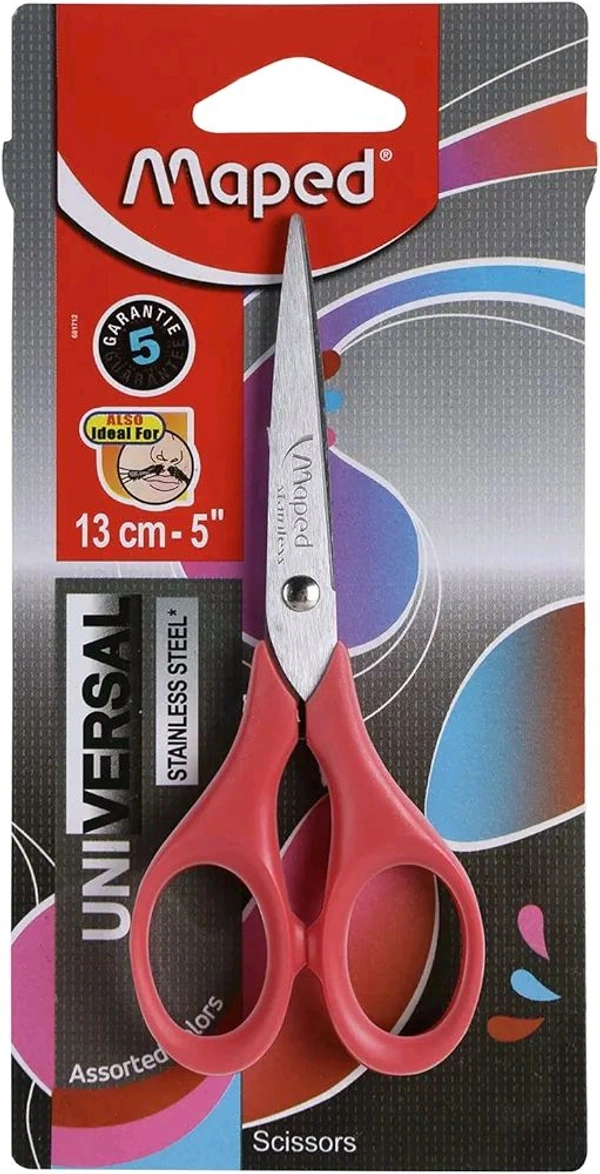 Maped Universal Grape Moustache 13mm Scissor | Multipurpose Scissor | Comfort Grip Handle | Kitchen Scissor
