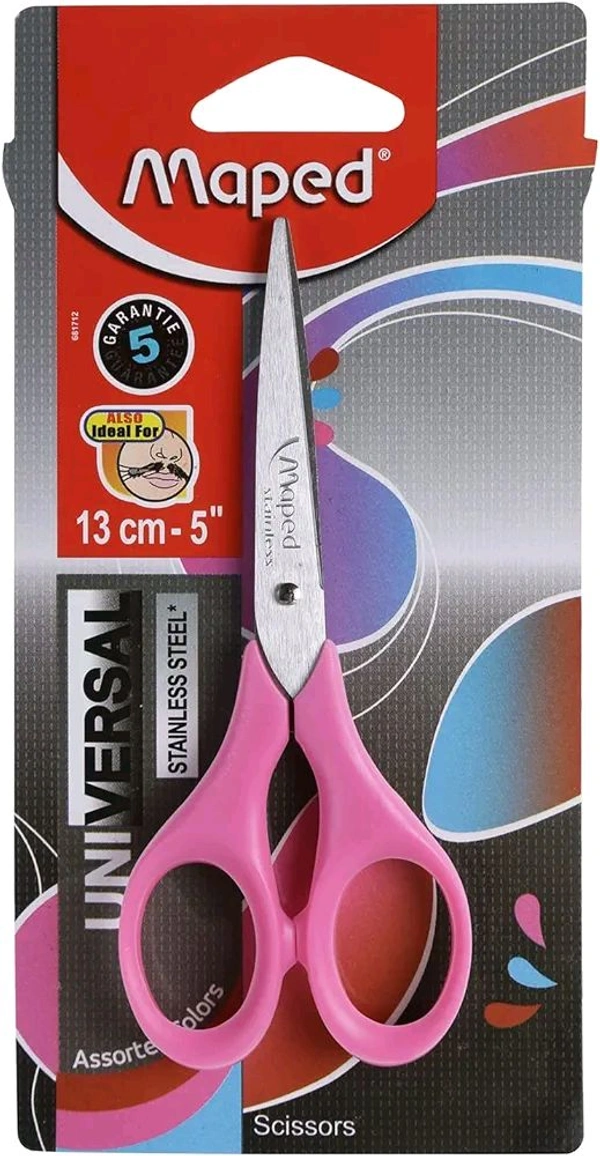 Maped Universal Grape Moustache 13mm Scissor | Multipurpose Scissor | Comfort Grip Handle | Kitchen Scissor