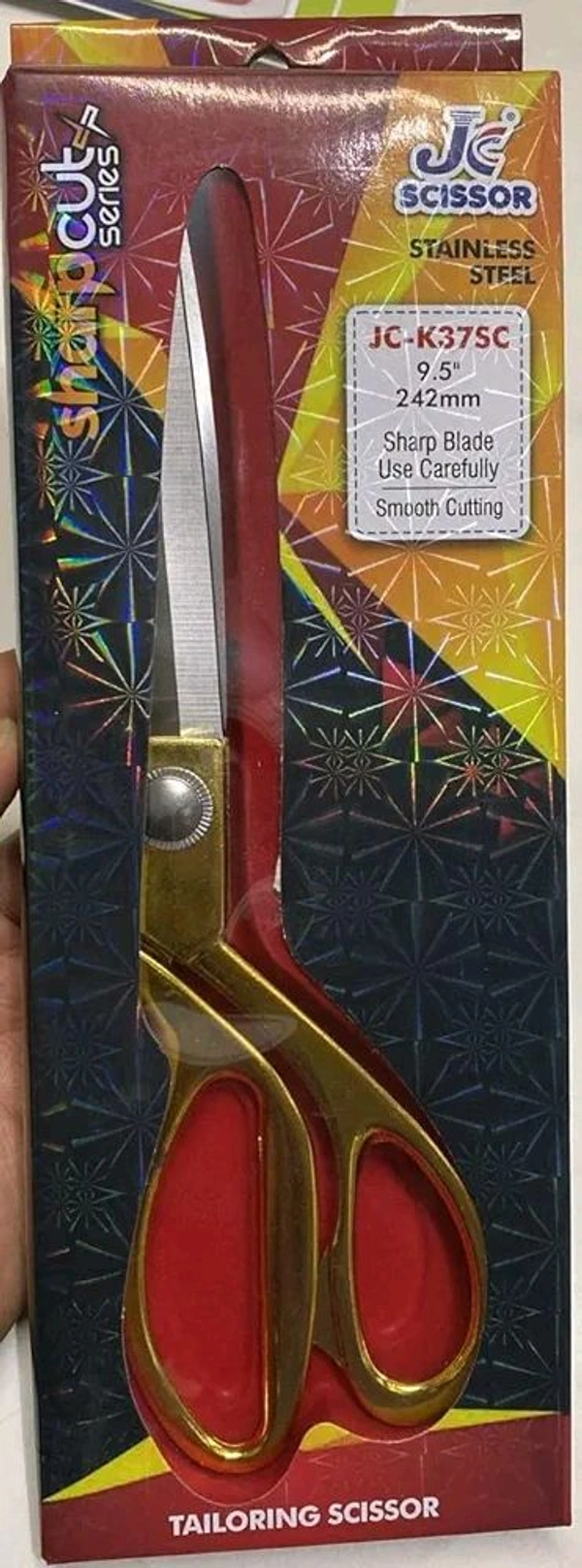 Golden Excellent Quality Left Handed & Right Handed Stainless Steel Cloth Scissor (Kainchi,Kaichi) for Multipurpose uses, Especially for Tailor Master, 9.5 Inch Long Pack-of-1