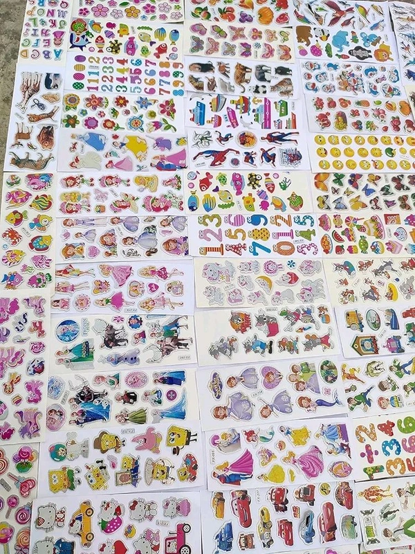 Eclet Cartoon Puffy 3D PVC Cute Mix Stickers Funny for Kids On Gifts (20 Sheet), removable1